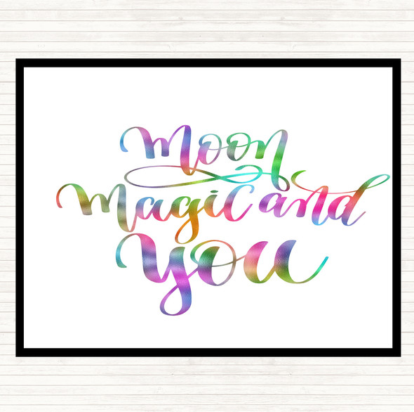 Moon Magic You Rainbow Quote Mouse Mat Pad