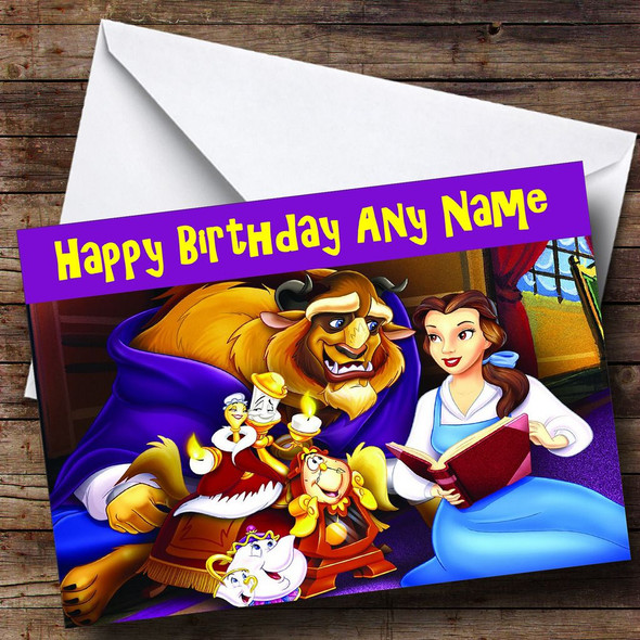 Beauty & The Beast Personalised Birthday Card