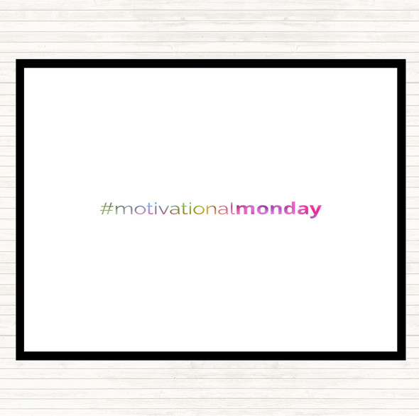 Motivational Monday Rainbow Quote Mouse Mat Pad