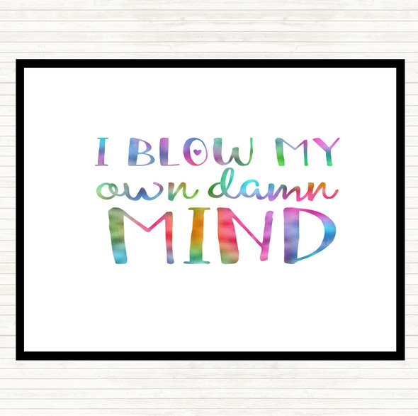 My Own Damn Mind Rainbow Quote Dinner Table Placemat