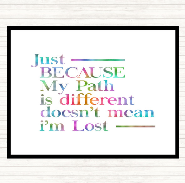 My Path Is Different Rainbow Quote Mouse Mat Pad