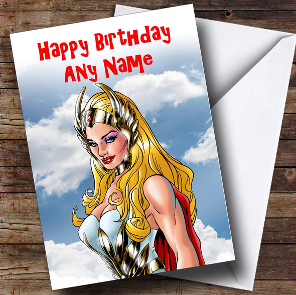 She Ra Personalised Birthday Card