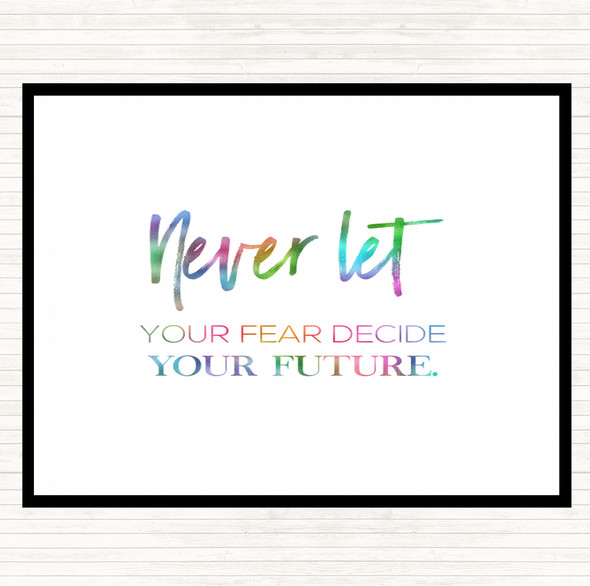 Never Let Rainbow Quote Mouse Mat Pad