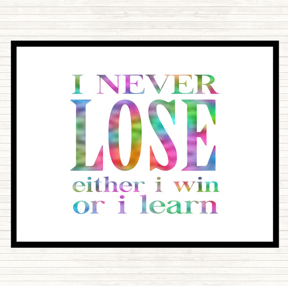 Never Lose Rainbow Quote Mouse Mat Pad
