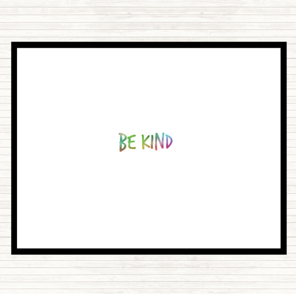 Be Kind Rainbow Quote Dinner Table Placemat