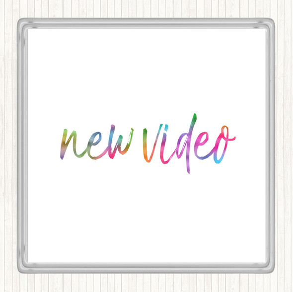 New Video Rainbow Quote Drinks Mat Coaster