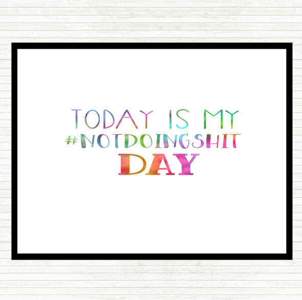 Not Doing Shit Rainbow Quote Mouse Mat Pad