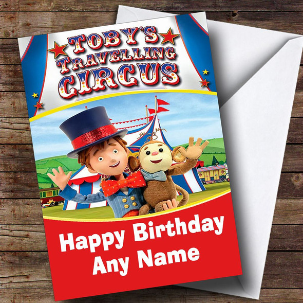 Toby's Travelling Circus  Personalised Children's Birthday Card