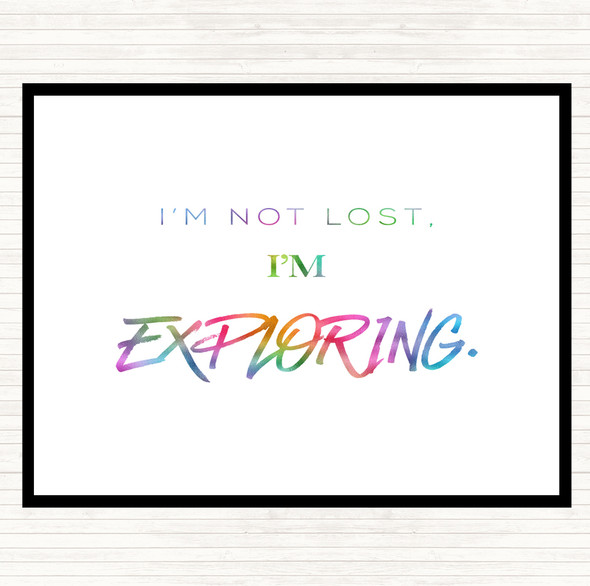 Not Lost Exploring Rainbow Quote Dinner Table Placemat