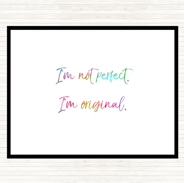 Not Perfect Rainbow Quote Mouse Mat Pad