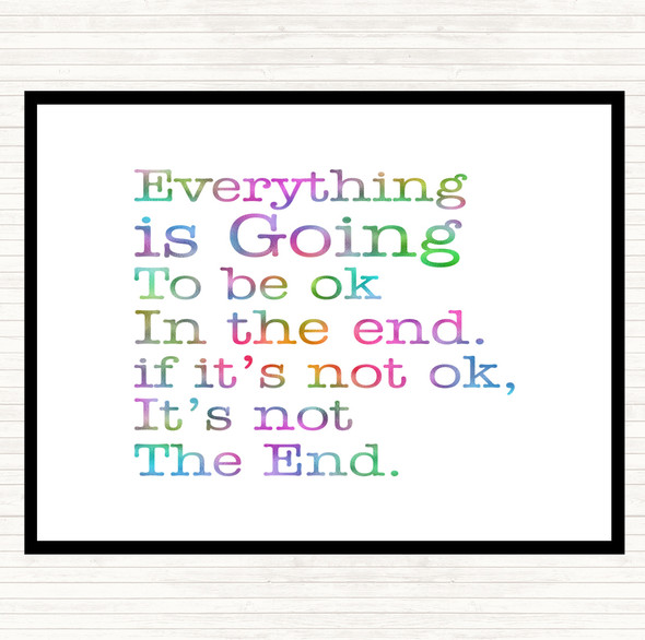 Not The End Rainbow Quote Dinner Table Placemat