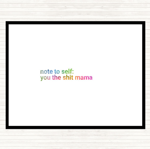 Note To Self Rainbow Quote Dinner Table Placemat