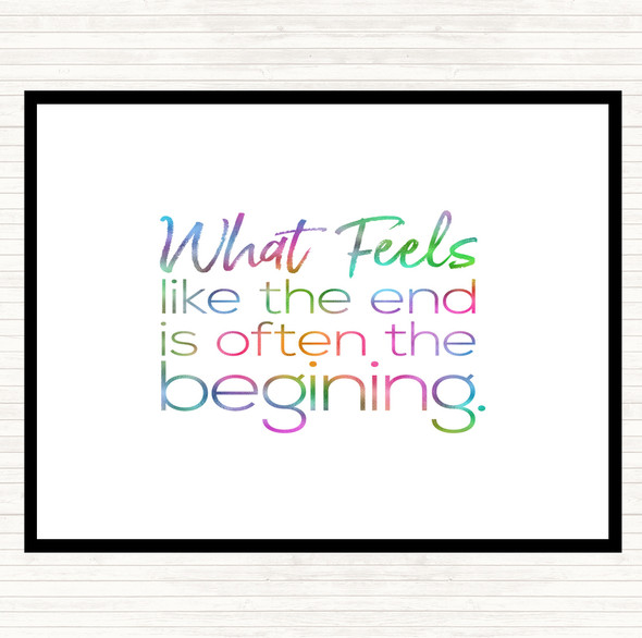 Often The Beginning Rainbow Quote Dinner Table Placemat