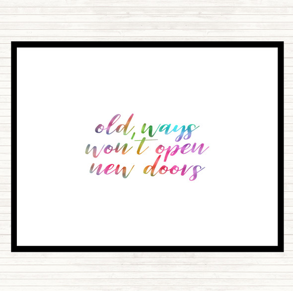 Old Ways Rainbow Quote Mouse Mat Pad