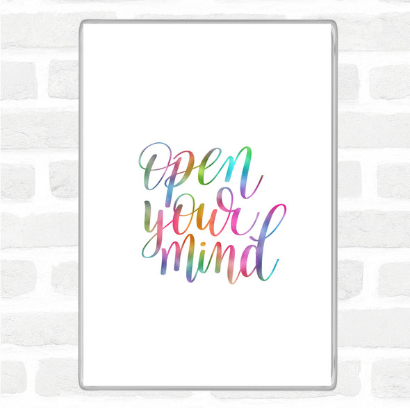 Open Mind Rainbow Quote Jumbo Fridge Magnet