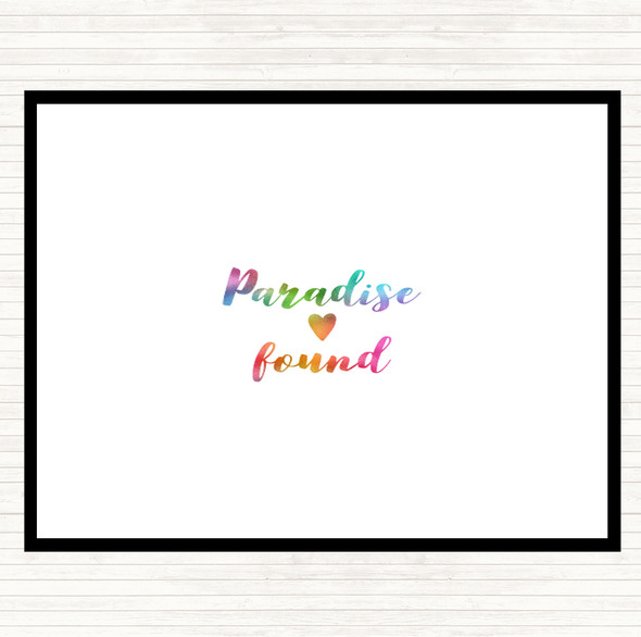 Paradise Rainbow Quote Dinner Table Placemat