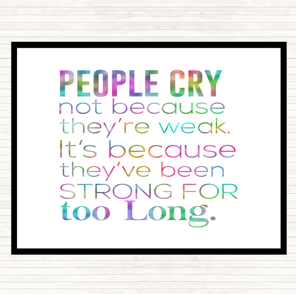 People Cry Rainbow Quote Mouse Mat Pad
