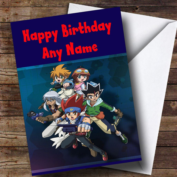 Beyblade Metal  Personalised Children's Birthday Card