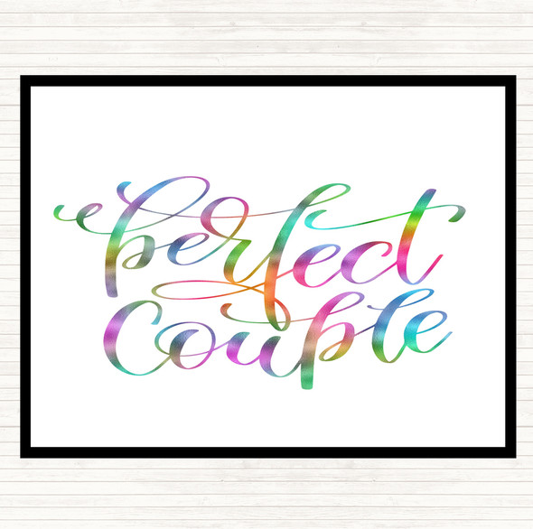 Perfect Couple Rainbow Quote Mouse Mat Pad