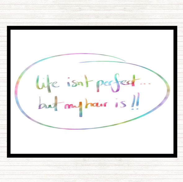Perfect Hair Rainbow Quote Dinner Table Placemat