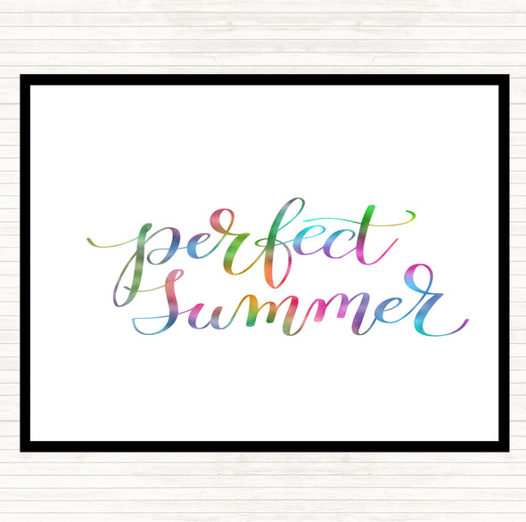 Perfect Summer Rainbow Quote Mouse Mat Pad