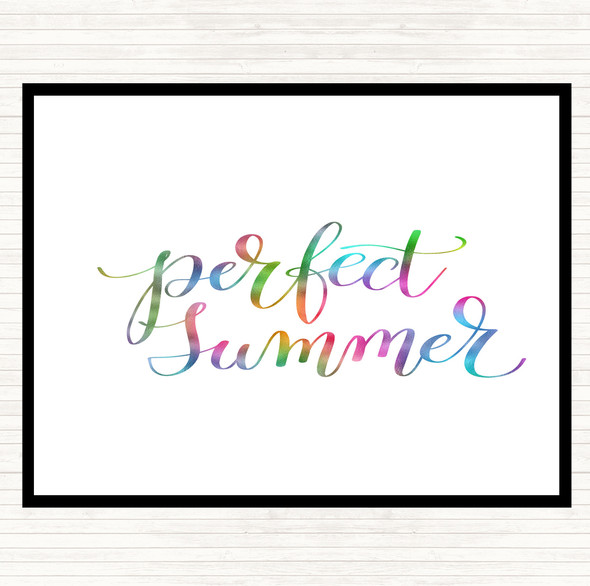 Perfect Summer Rainbow Quote Dinner Table Placemat
