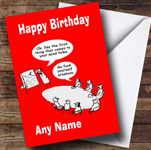 Funny Insulting Joke Personalised Birthday Card