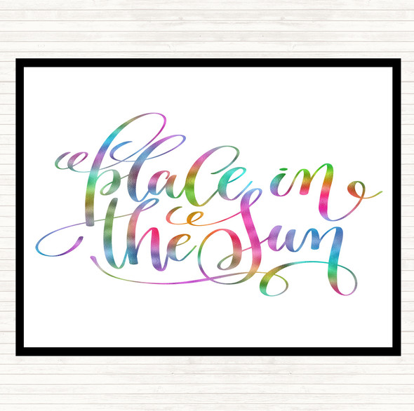 Place In The Sun Rainbow Quote Mouse Mat Pad