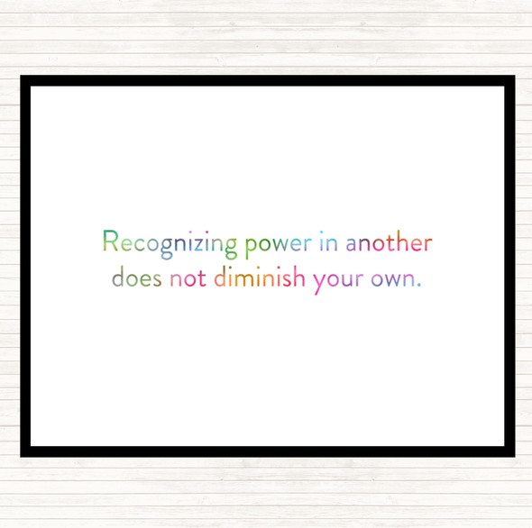 Power In Another Rainbow Quote Dinner Table Placemat