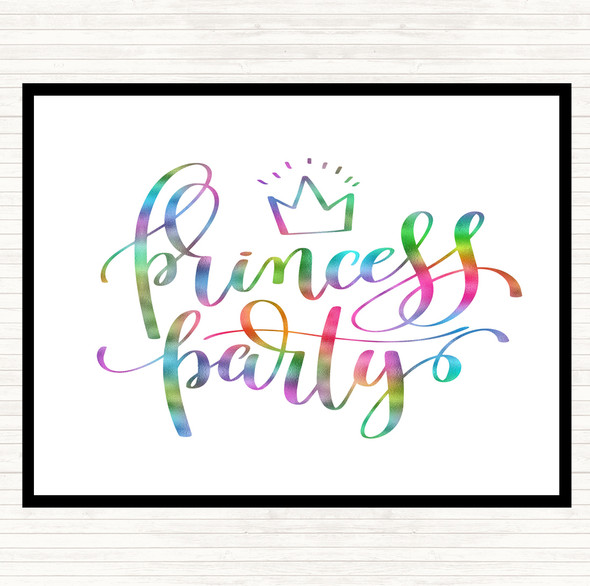 Princess Party Rainbow Quote Dinner Table Placemat