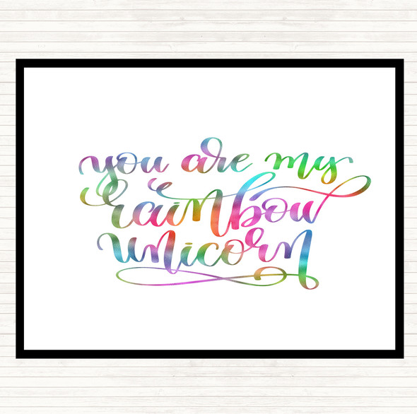 Rainbow Unicorn Rainbow Quote Mouse Mat Pad