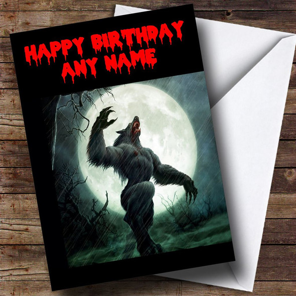 Werewolf Personalised Birthday Card