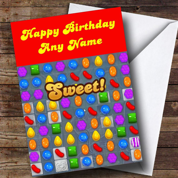 Candy Crush Saga Funny Personalised Birthday Card