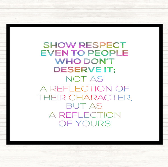 Reflection Of Yours Rainbow Quote Mouse Mat Pad