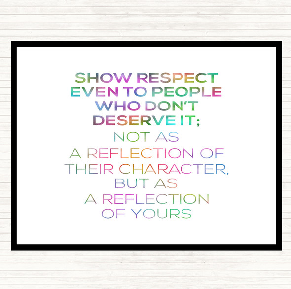 Reflection Of Yours Rainbow Quote Dinner Table Placemat