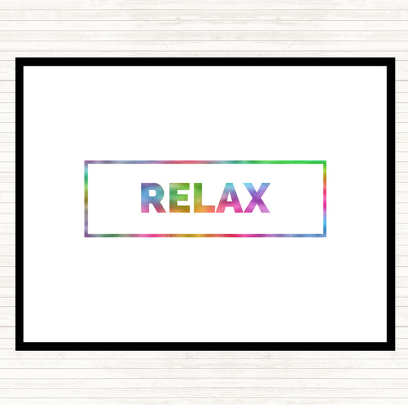 Relax Boxed Rainbow Quote Mouse Mat Pad