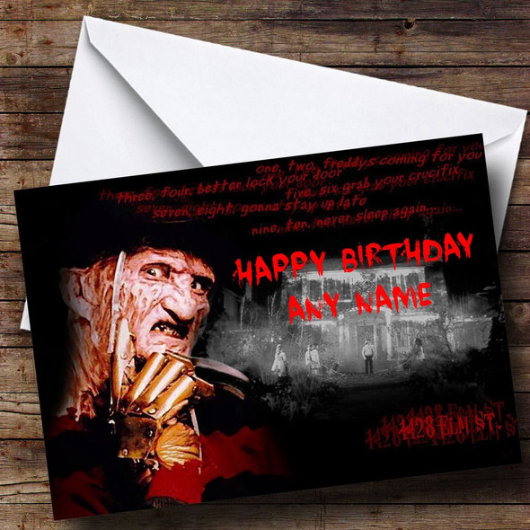 Freddy Krueger Personalised Birthday Card