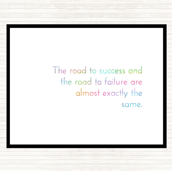 Road To Success Rainbow Quote Dinner Table Placemat