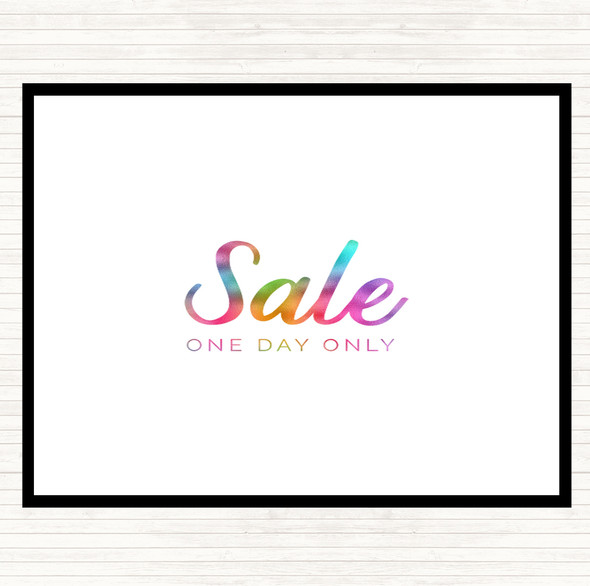 Sale One Day Only Rainbow Quote Dinner Table Placemat