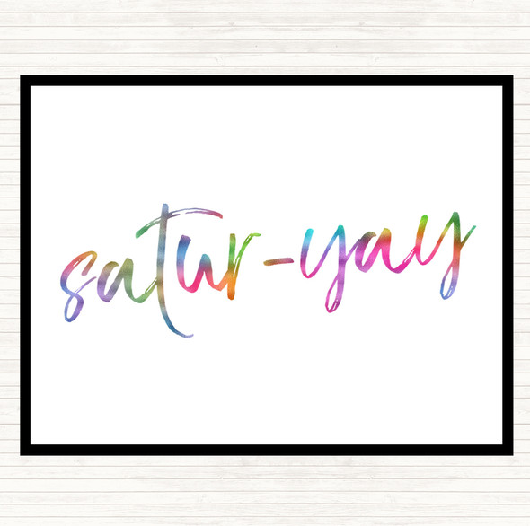 Satur-Yay Rainbow Quote Mouse Mat Pad