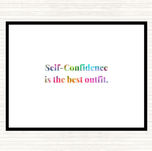 Self Confidence Rainbow Quote Dinner Table Placemat