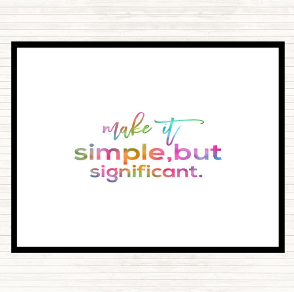 Simple & Significant Rainbow Quote Mouse Mat Pad