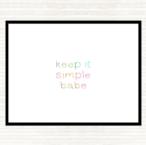 Simple Babe Rainbow Quote Mouse Mat Pad