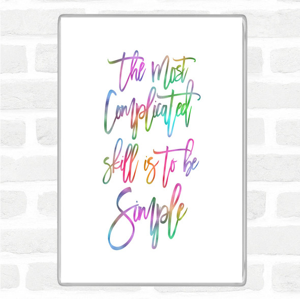 Simple Rainbow Quote Jumbo Fridge Magnet