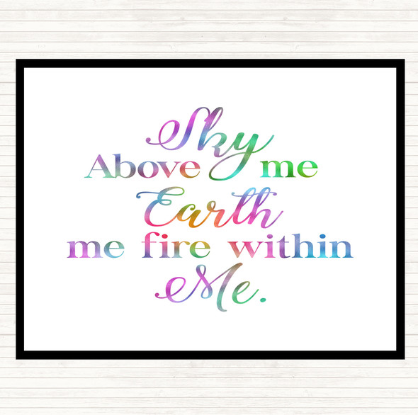Sky Above Rainbow Quote Dinner Table Placemat