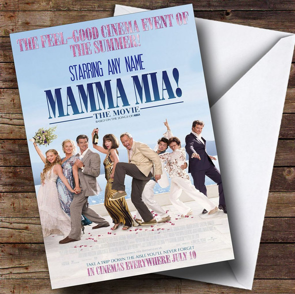 Spoof Mama Mia Movie Film Poster Personalised Birthday Card