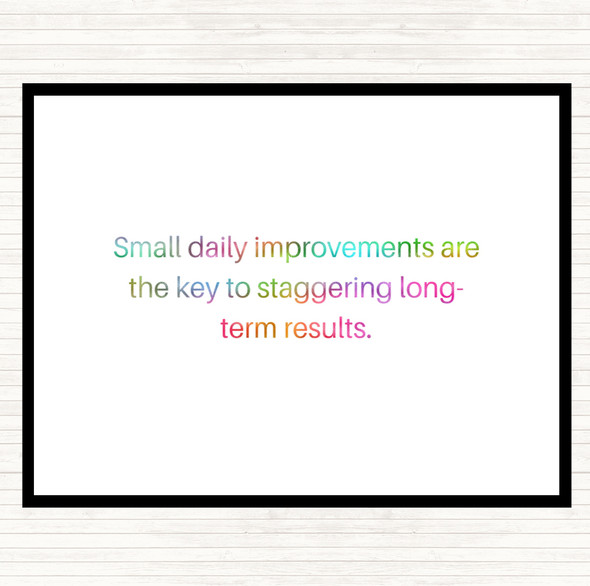 Small Daily Improvements Rainbow Quote Mouse Mat Pad