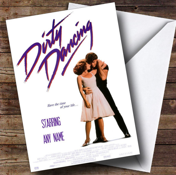 Spoof Dirty Dancing Movie Film Poster Personalised Birthday Card