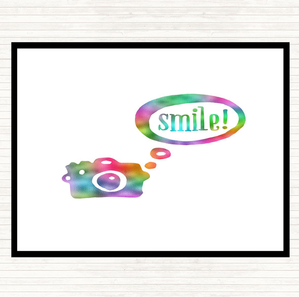 Smile Camera Rainbow Quote Dinner Table Placemat