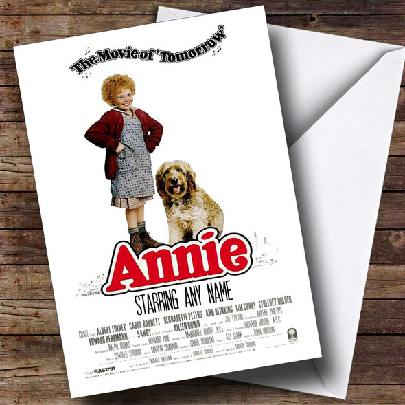 Spoof Annie Movie Film Poster Personalised Birthday Card